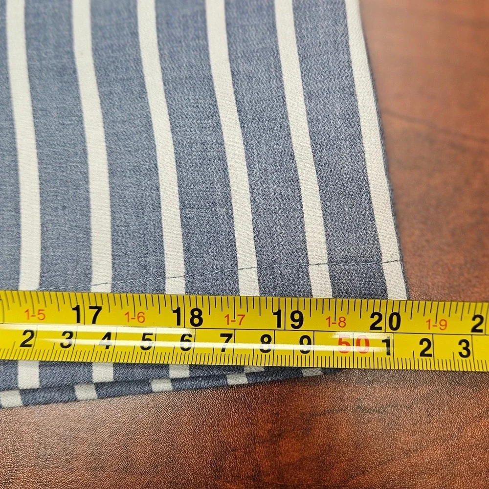 ALTAR'D STATE Blue White Striped Linen Blend Mini Skirt S‎ Tie Waist Coastal